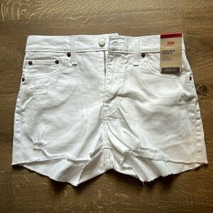 Levi’s women’s white high rise Jean shorts